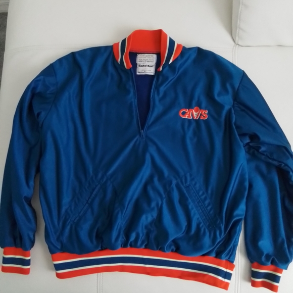 Vintage TEAM ISSUED Medalist Sand Knit Cleveland Cavaliers 1/4 Zip Jacket 46 XXL - Picture 3 of 14